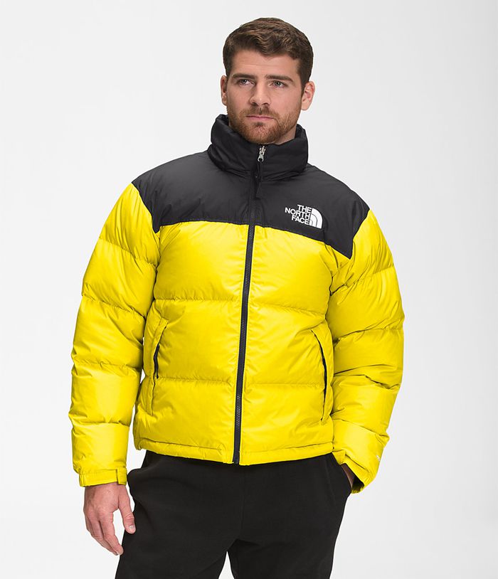 The North Face Mens Puffer Jacket 1996 Retro Nuptse 729LGWISD - Yellow/Black